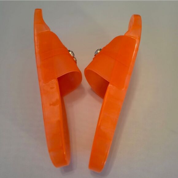 BRAND NEW KARL LAGERFELD TEAL SLIDE with CRYSTAL DETAILS SANDAL R3 - Picture 7 of 15